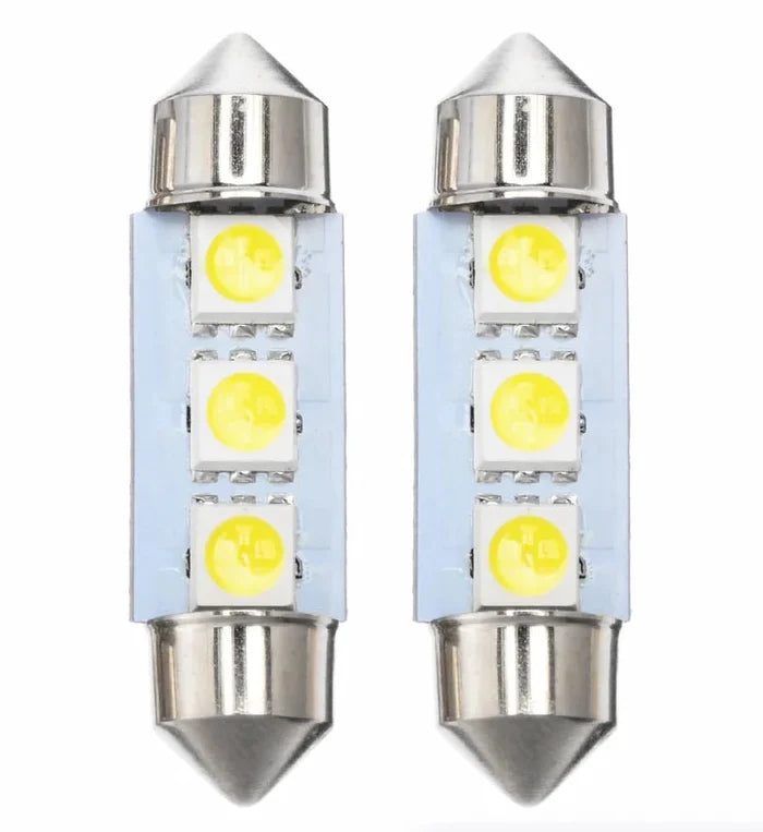 14Pcs T10 36mm LED Interior Car Accessories Kit Map Dome License Plate Lights - Rieworkes