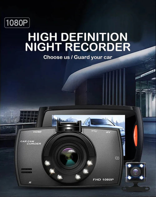 2.7'' Full HD 1080P Dash Cam Car DVR Front & Rear Camera Night Vision G - Sensor - Rieworkes
