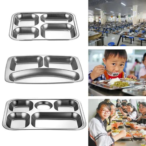 3/4/5 Sections Stainless Steel Food Plate - Rieworkes