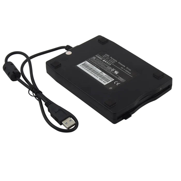 3.5” USB 2.0 Data External Floppy Disk Drive 1.44MB For Laptop PC Win 7/8/10 Mac - Rieworkes