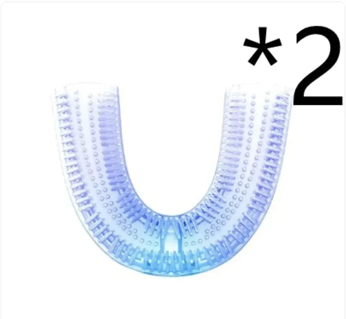 360° Automatic Electric Toothbrush, Waterproof U - Shape with Blue Light Whitening & USB Charging - Rieworkes
