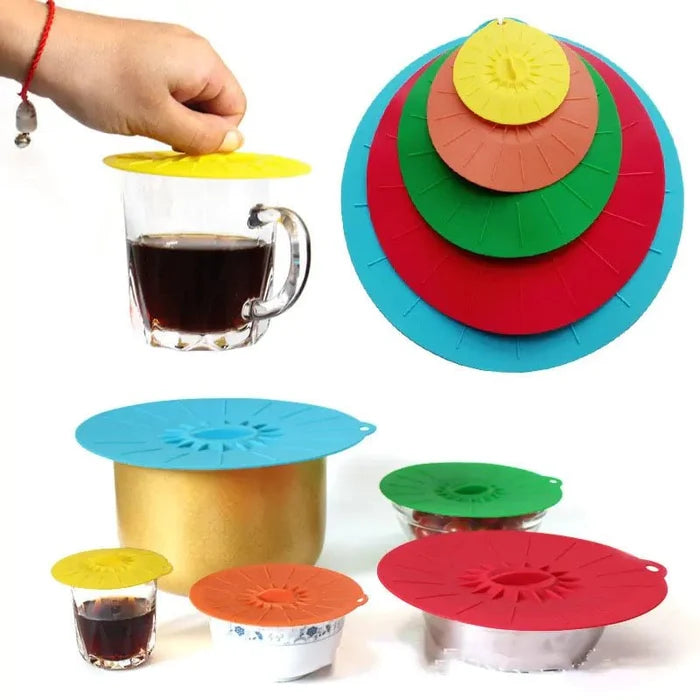 5 PCS Set Silicone Microwave Bowl Cover - Rieworkes