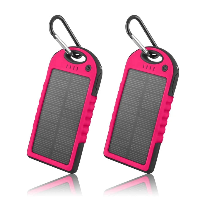 5000mAh Solar Power Bank Phone Charger (2 - Pack) - Rieworkes