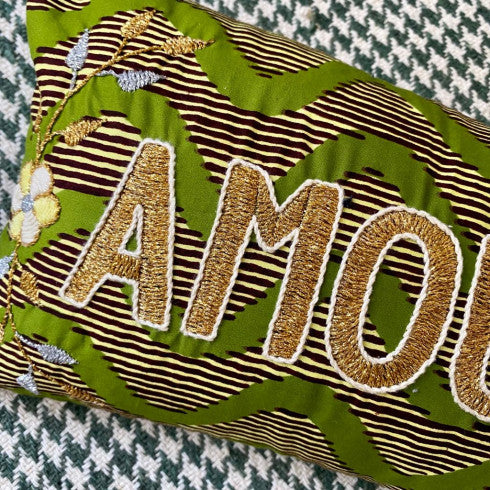 AMOUR Embroidered Pillow
