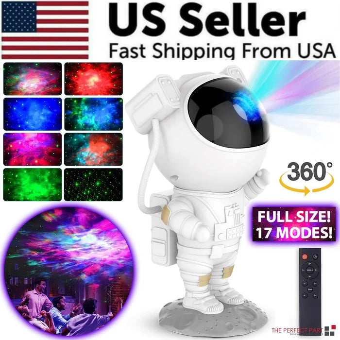 Astronaut Projector Galaxy Starry Sky Night Light Ocean Star LED Lamp Remote - Rieworkes