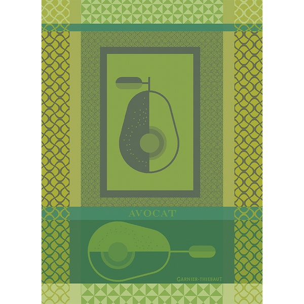 Avocat Vert Jacquard Kitchen Towel-Gina's Home Linen Ltd