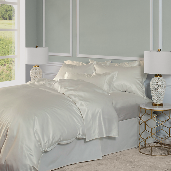 Avorio Silk Bedding Collection-Gina's Home Linen Ltd