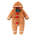 Baby Christmas Gingerbread Romper with Hat Rieworkes