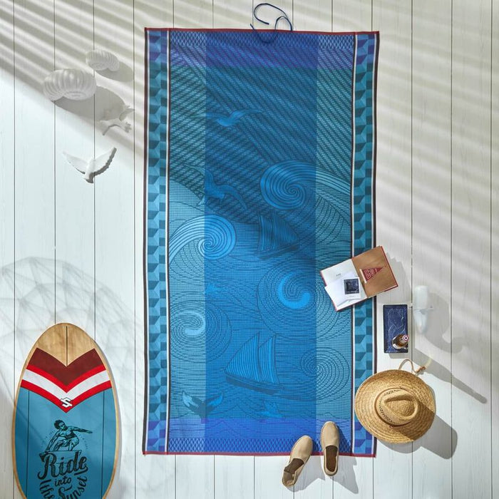 Baignade a Socoa Beach Towel-Gina's Home Linen Ltd
