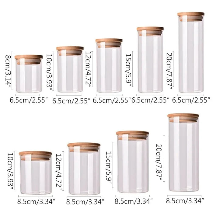 Bamboo-Covered Borosilicate Glass Food Storage Containers Rieworkes