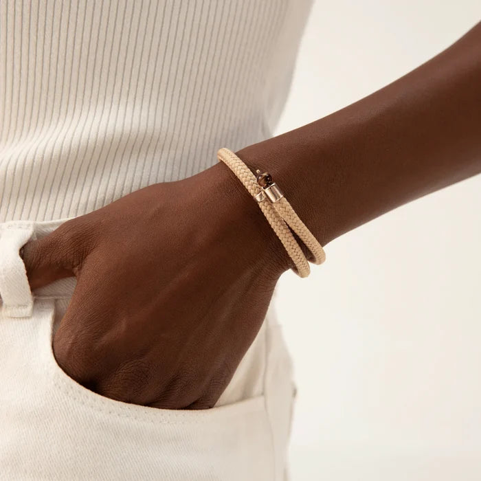 "Between Us" Joy bracelet Beige & Tigers Eye Medium