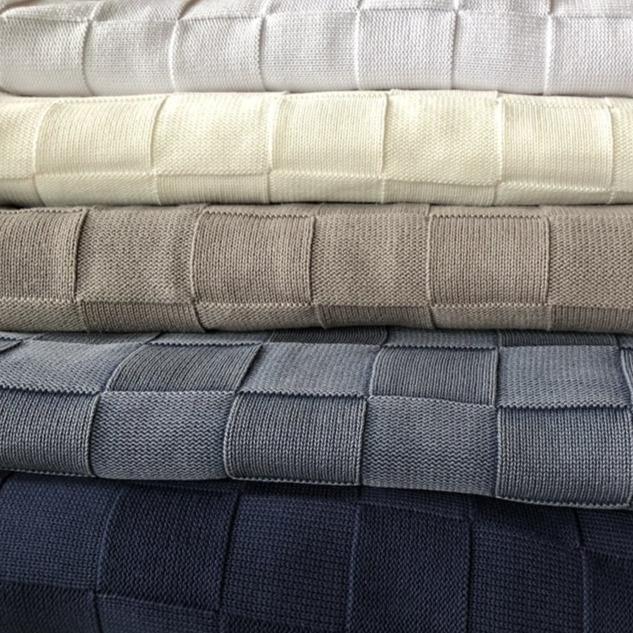 Box Knit Organic Cotton Blanket-Gina's Home Linen Ltd