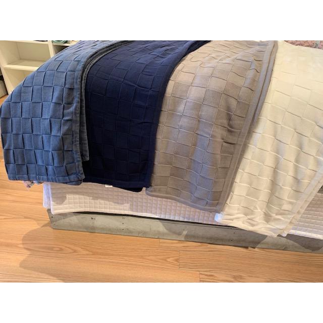 Box Knit Organic Cotton Blanket-Gina's Home Linen Ltd