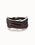 Bracelet with leather straps