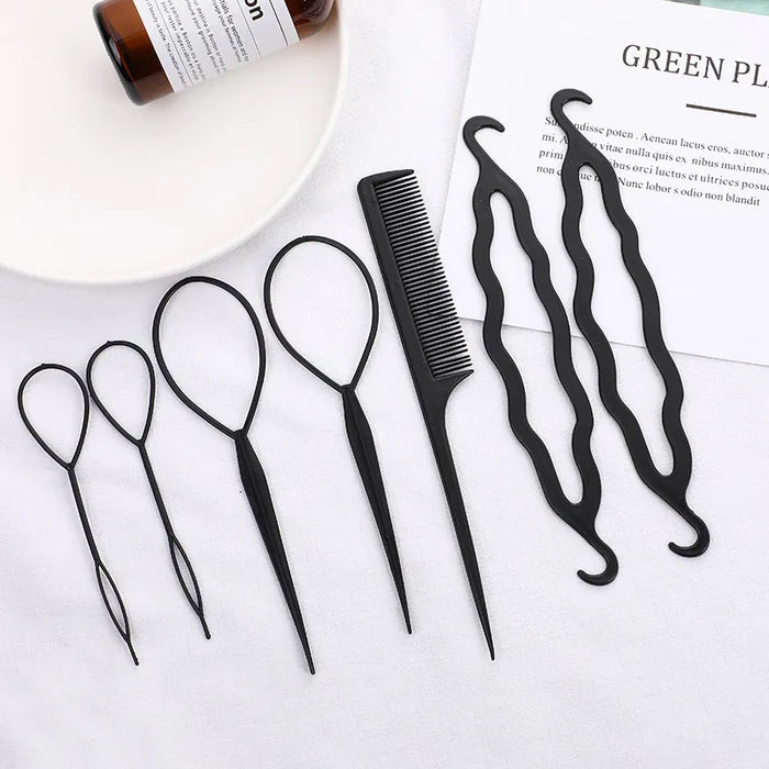 Braided Hair Travel Suit, Hair Disc, Hair Comb, Hair Extension Needle, Pattern Hairdressing Tool Rieworkes