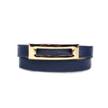 Buckled Leather Bracelet - Navy Blue Rieworkes