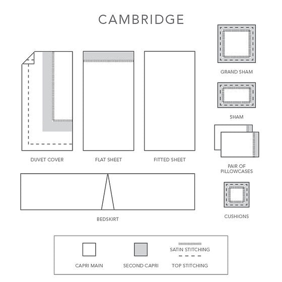 Capri Cambridge Bedding Collection-Gina's Home Linen Ltd