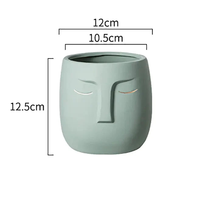 Ceramic Face Living Room Vase Rieworkes