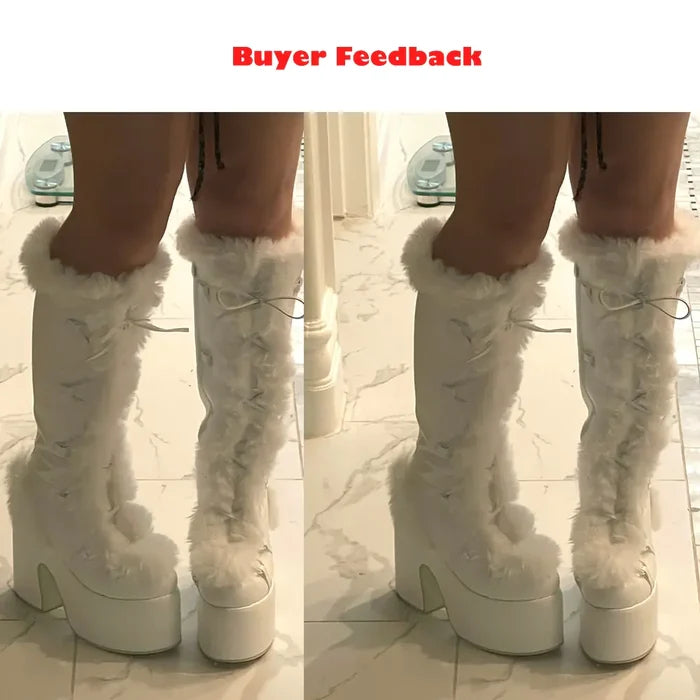 Chunky High Heeled Winter Boots Rieworkes