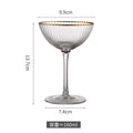 Cocktail Glass Goblet with Gold Rim Crystal Glass Cup Rieworkes