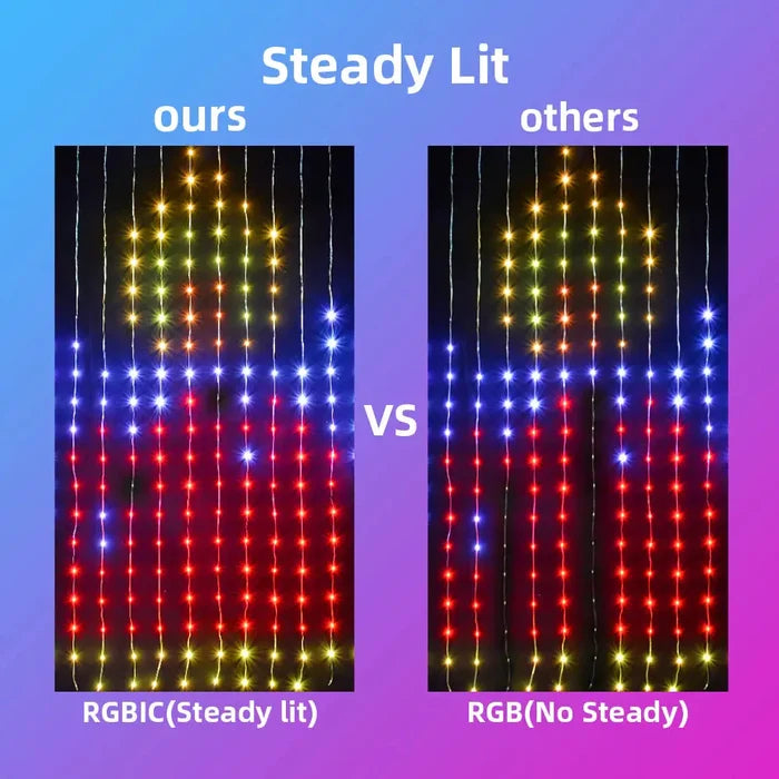 Color Waves LED Curtain Sync Lights Rieworkes