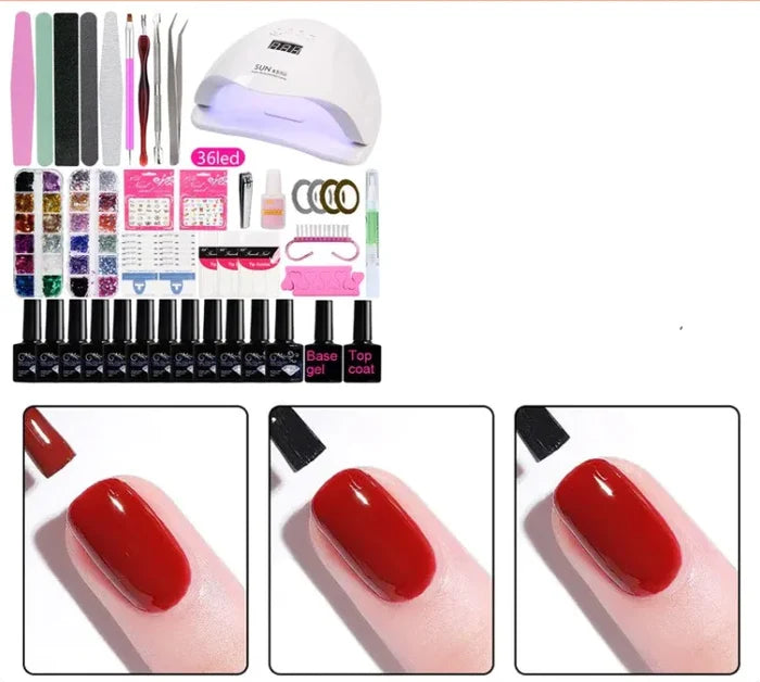 Complete Gel Nail Polish Set Rieworkes