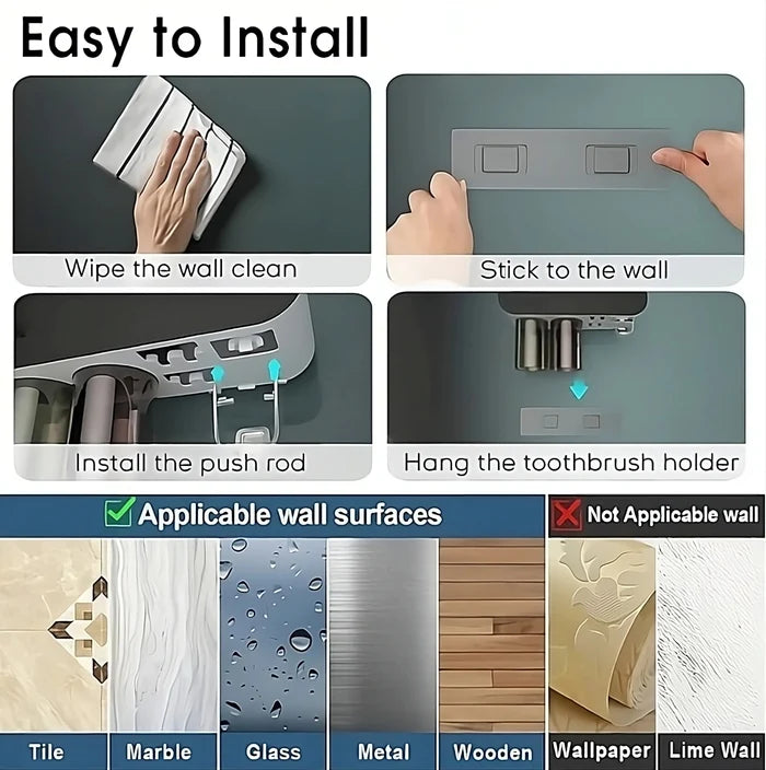 Convenient Toothbrush and Cosmetics Organizer Rieworkes