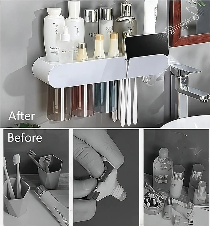 Convenient Toothbrush and Cosmetics Organizer Rieworkes