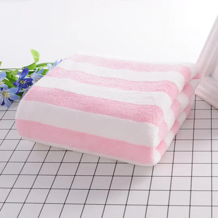 Coral Velvet Bath Towels Rieworkes