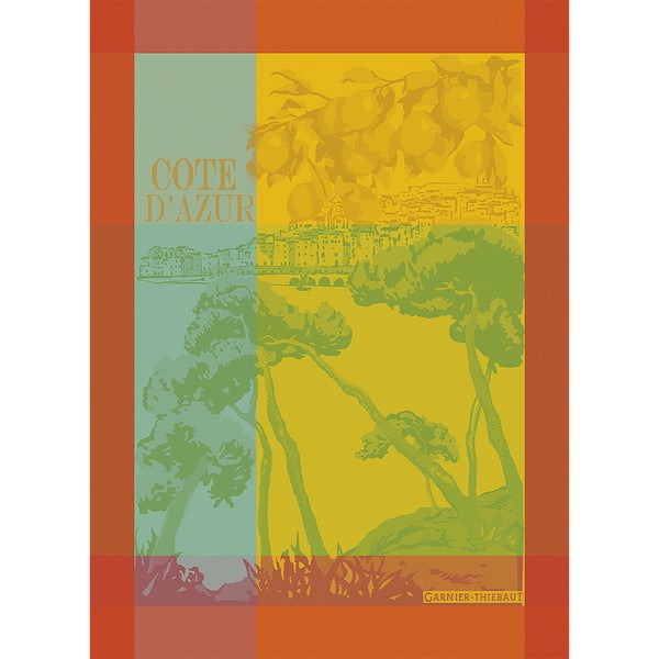 Cote D'Azur Tor Provence Jacquard Kitchen Towel-Gina's Home Linen Ltd