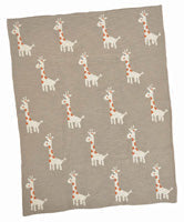 MULTI GIRAFFE / BEIGE/RED / 30X40"