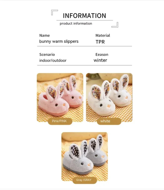 Cozy Fluffy Cotton Indoor Winter Shoes for Kids Rieworkes