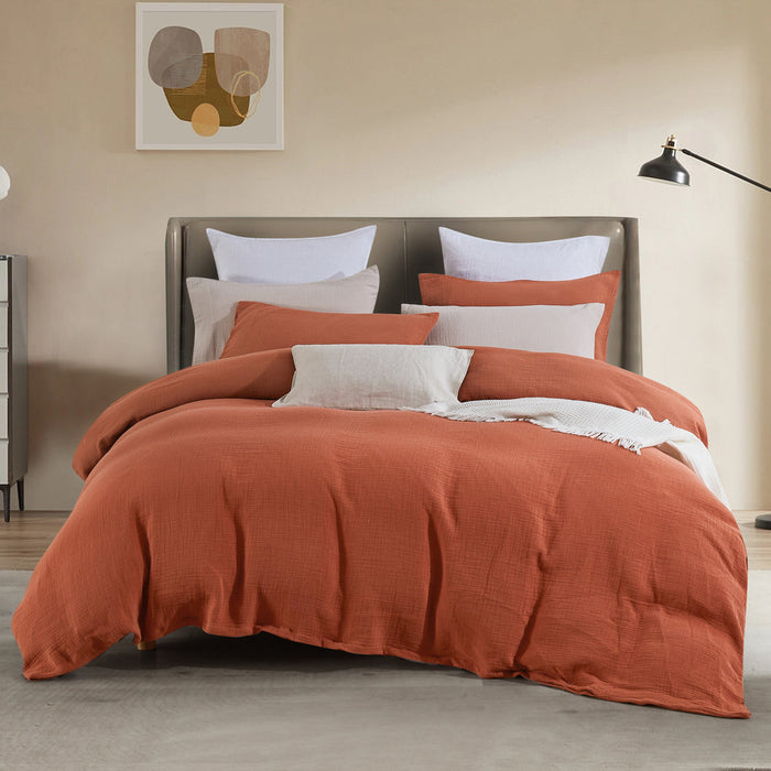 Crinkle Duvet Cover Set-Gina's Home Linen Ltd