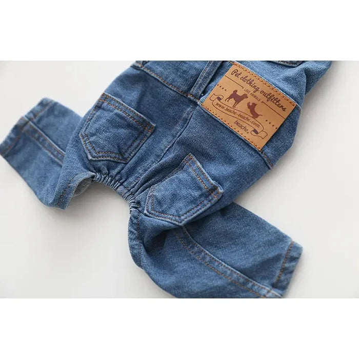 Denim Pet Dog Clothes Jumpsuits Rieworkes