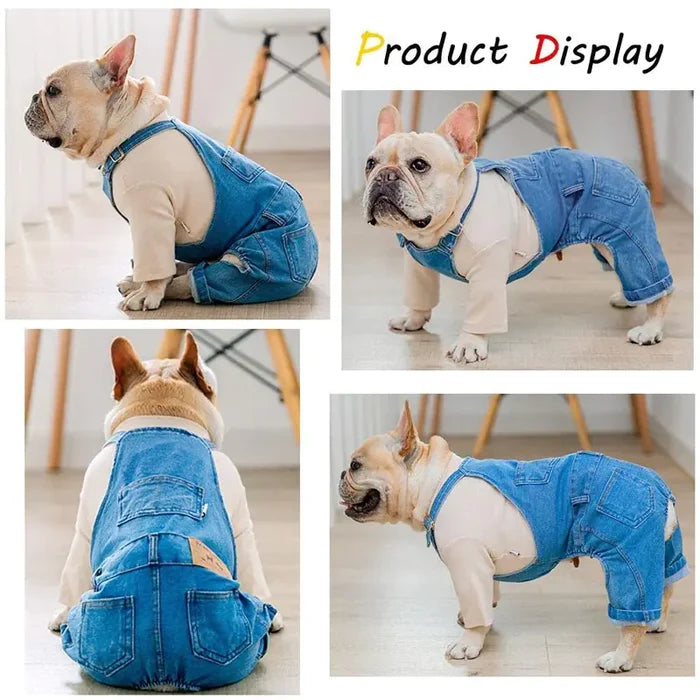 Denim Pet Dog Clothes Jumpsuits Rieworkes