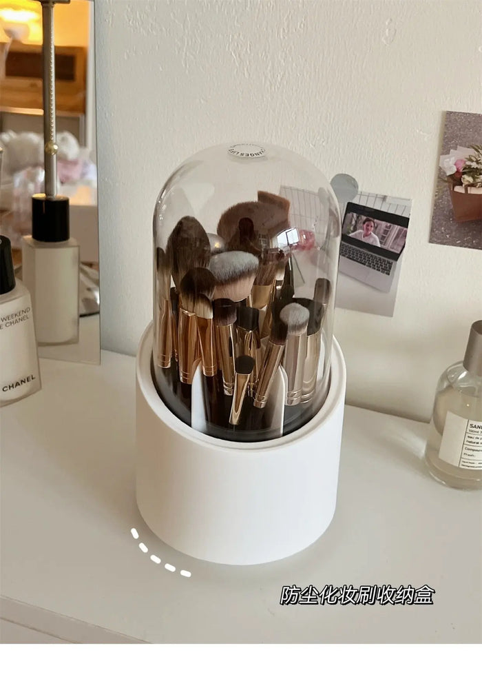 Desktop Makeup Brush Storage Bucket Cup Holder with Lid cute storage Store