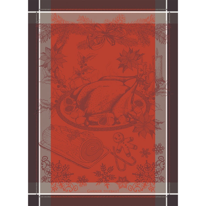 Dinde de Noel Kitchen Towel-Gina's Home Linen Ltd