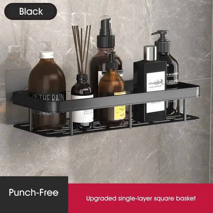 Easy Mount Bath Organizer: No-Drill Wall-Mounted Shelves Amazingly Happy Store