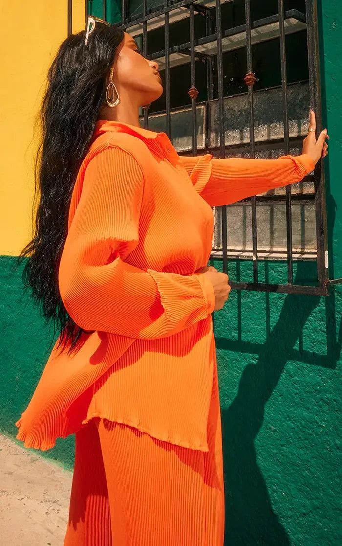 Edge Shirt & Pants Set in Orange Rieworkes