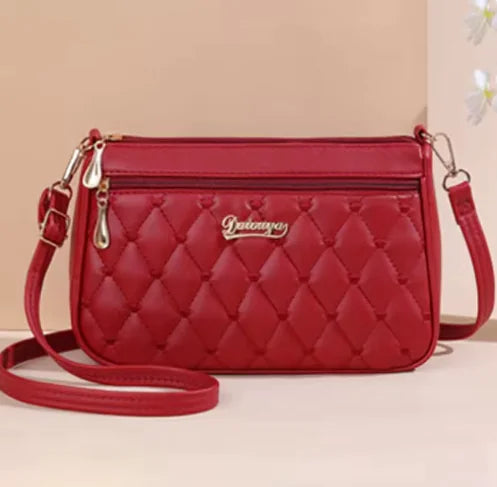 Elegant Diamond Check Crossbody Bag Rieworkes
