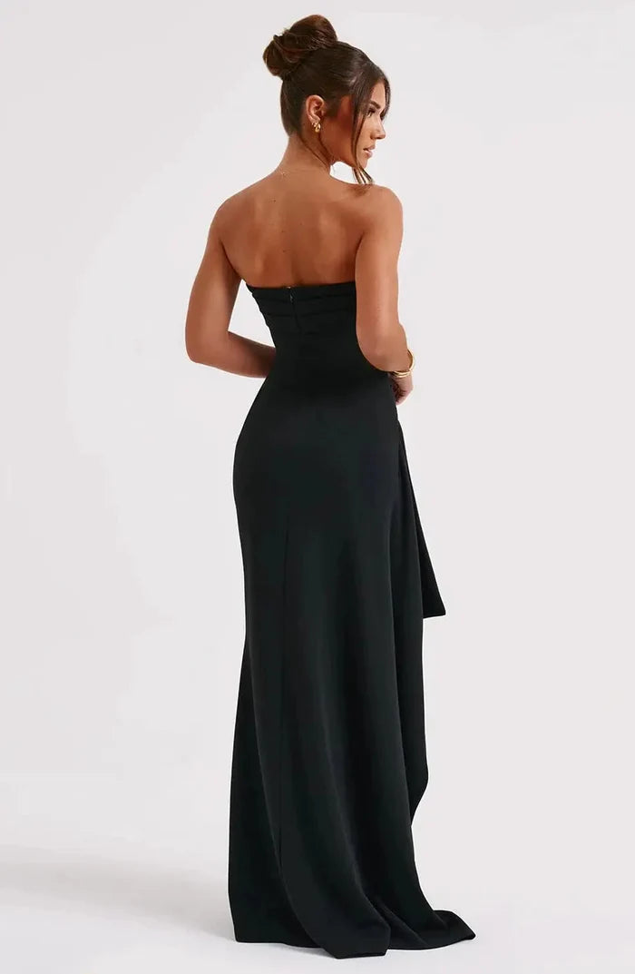 Elegant High Rise Split Maxi Dress Rieworkes