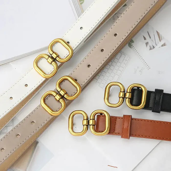 Elegant Leather Designer Belt for Women Rieworkes