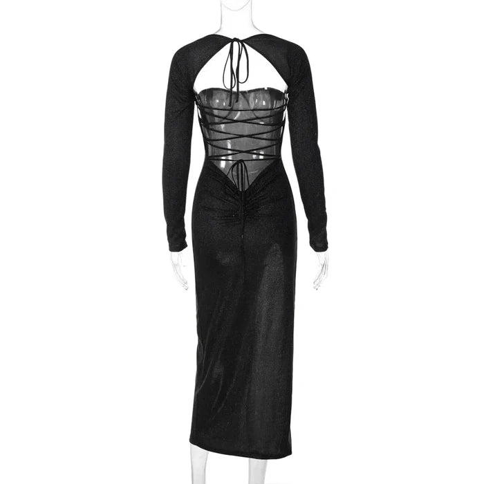 Elegant Maxi Prom Dress Rieworkes