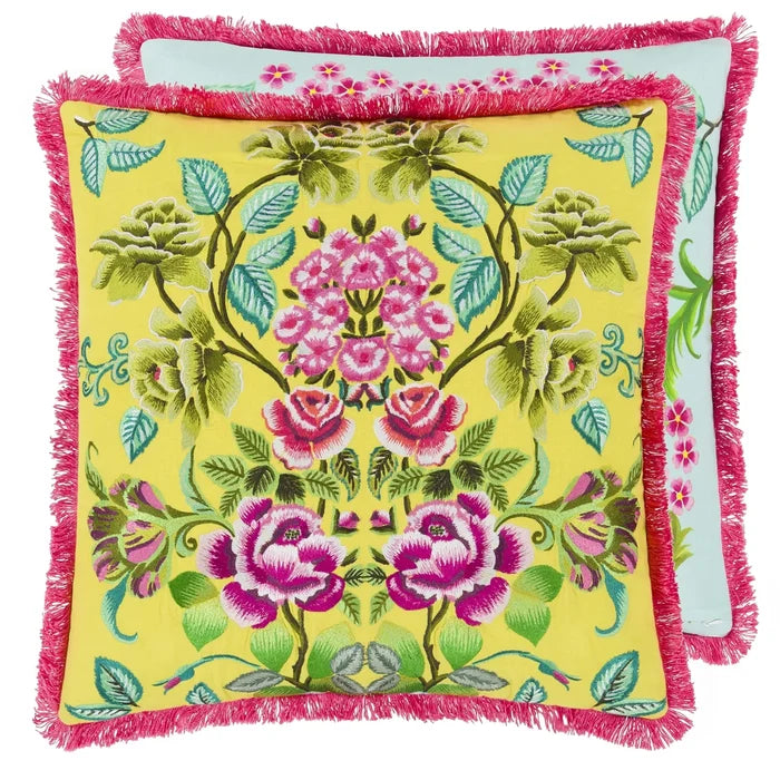 Eleonora Embroidered Cotton Decorative Cushion Collection-Gina's Home Linen Ltd