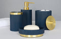 Elle Ridges Resin Bath Accessories-Gina's Home Linen Ltd