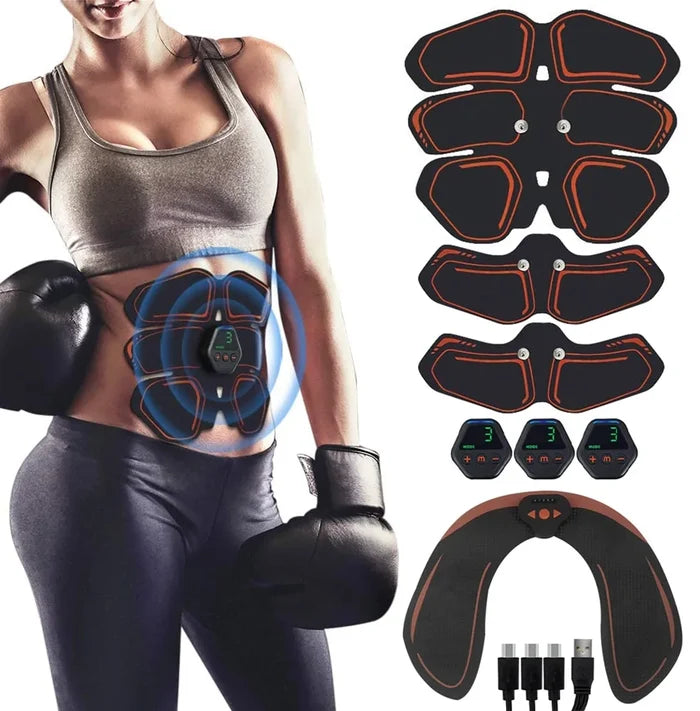 EMS Abdominal & Hip Trainer Toner: USB Fitness Gear for Home Gym Rieworkes
