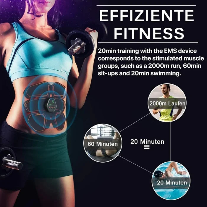EMS Abdominal & Hip Trainer Toner: USB Fitness Gear for Home Gym Rieworkes
