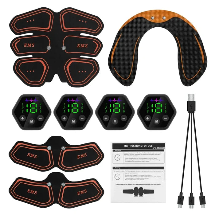 EMS Abdominal & Hip Trainer Toner: USB Fitness Gear for Home Gym Rieworkes