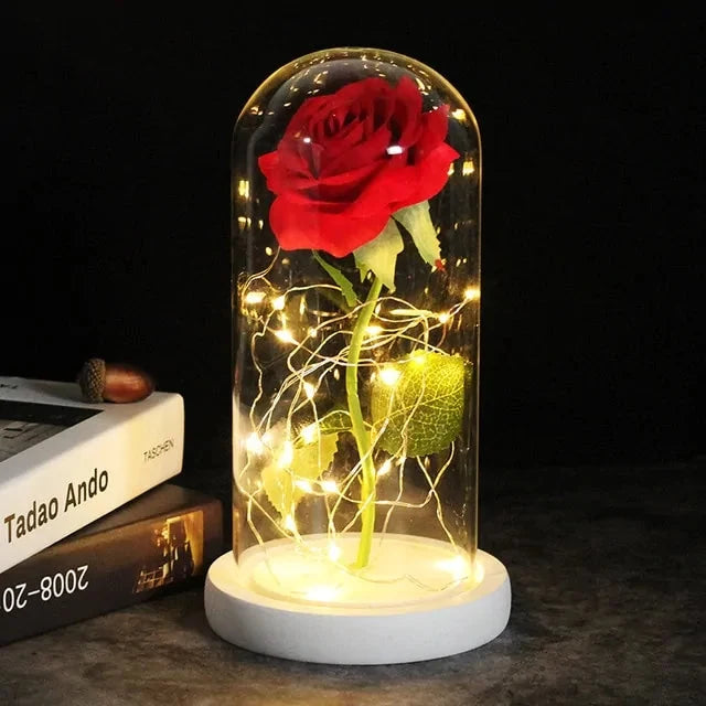 Enchanted Glass Rose Decoration Rieworkes