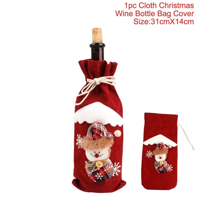 Festive Christmas Wine Bottle Covers Set Rieworkes